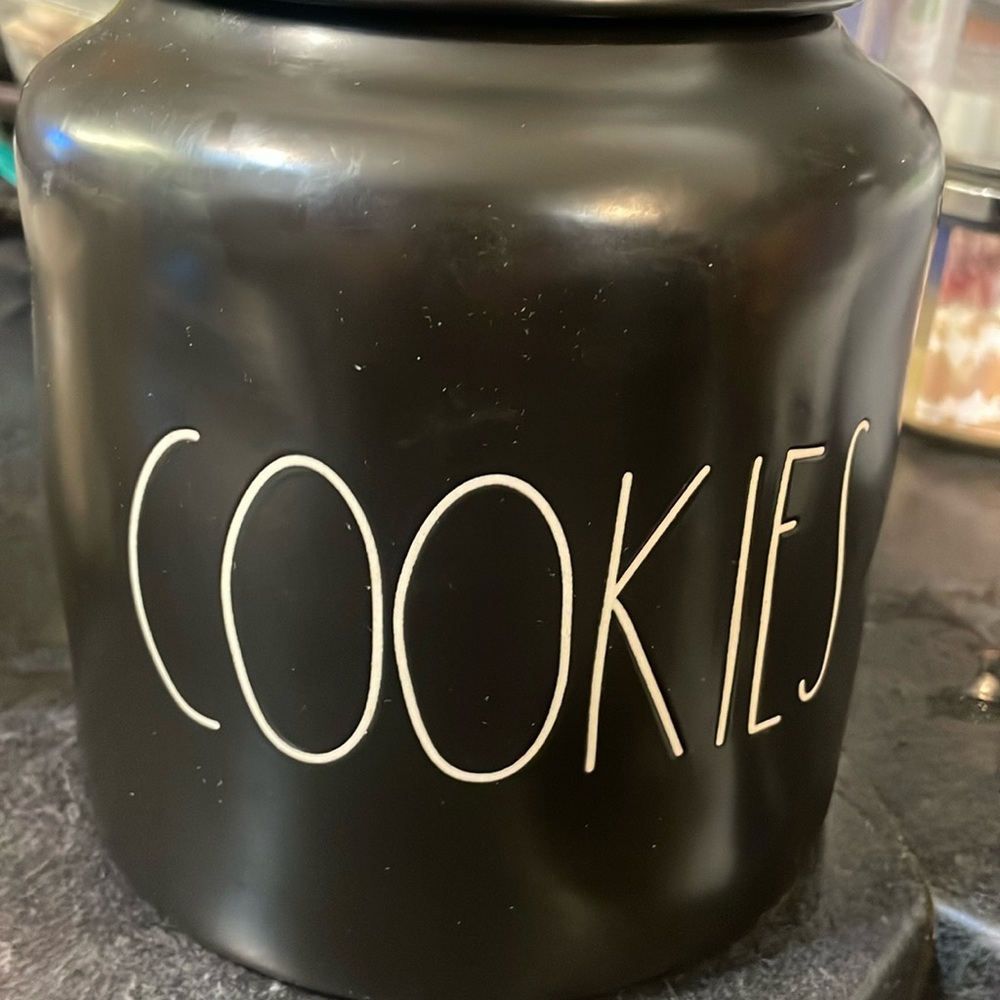 Rae Dunn cookie canister display only
